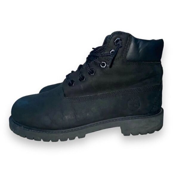 Timberland 6 Inch Waterproof Boots 12707 Black Youth 3 - Picture 1 of 10
